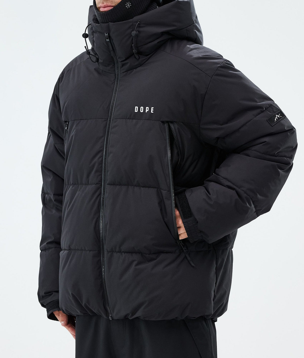 Dope Puffer Snowboard Jacket Men Black