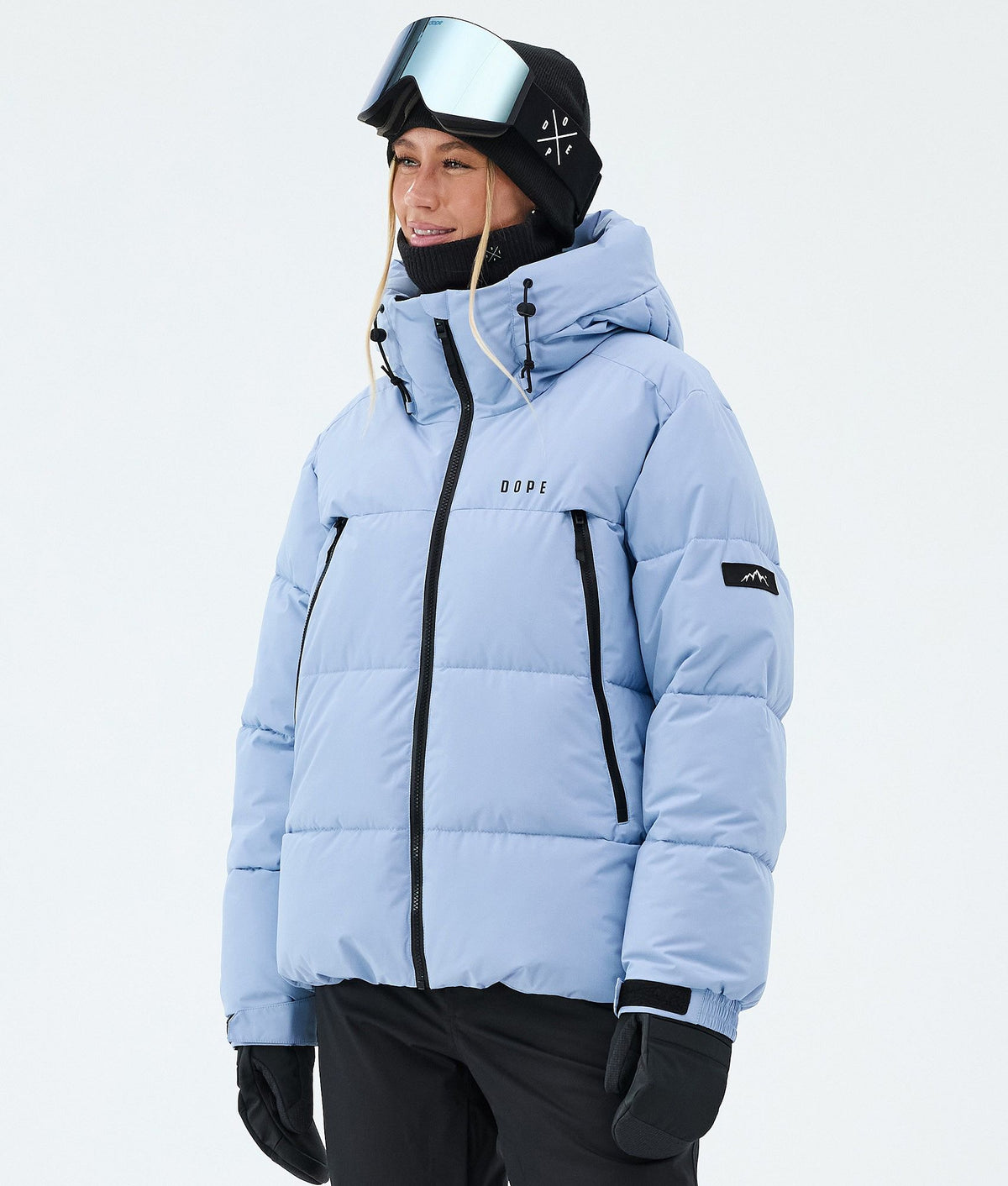 Dope Puffer W Snowboard Jacket Women Light Blue