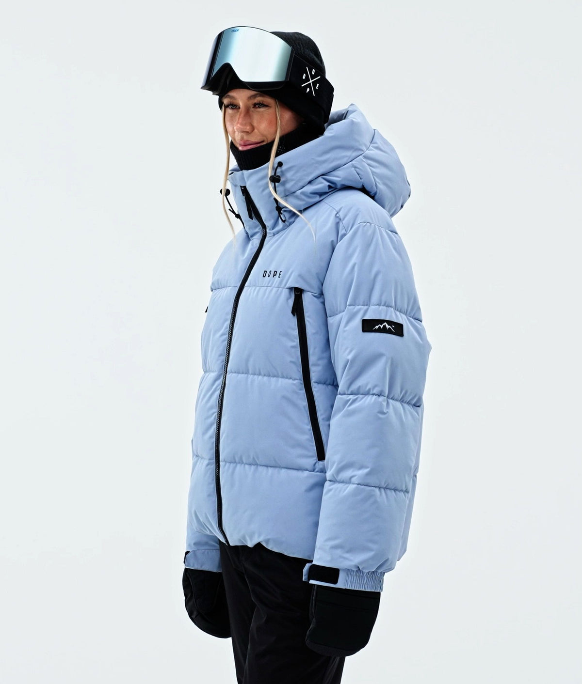 Dope Puffer W Snowboard Jacket Women Light Blue